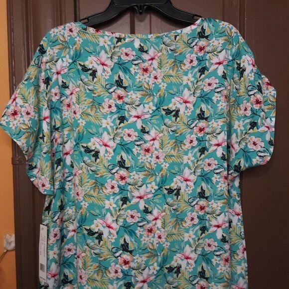 Counterparts Women's M Teal Polyester Top Blouse - Picture 7 of 12